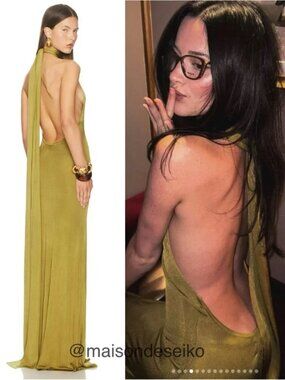 NWT Helsa Maxi Dress Halter Novie Burnished Gold Knit Wedding Guest size XS